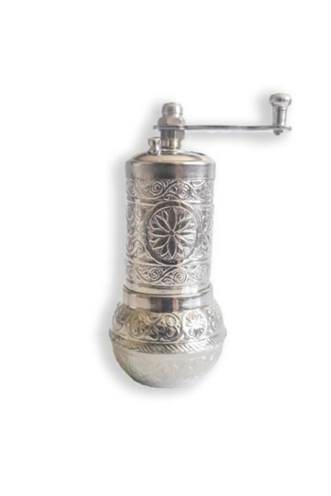 BAZAAR 4 Nostaljik Baharat Değirmeni Gümüş Rengi