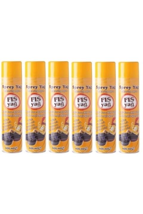 Fıs Yağ Fısyağ Tava Yağlama Spreyi 600 ml 6 Lı Set