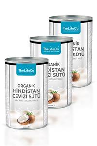 TheLifeCo Organik Hindistan Cevizi Sütü 3 X 400 Ml
