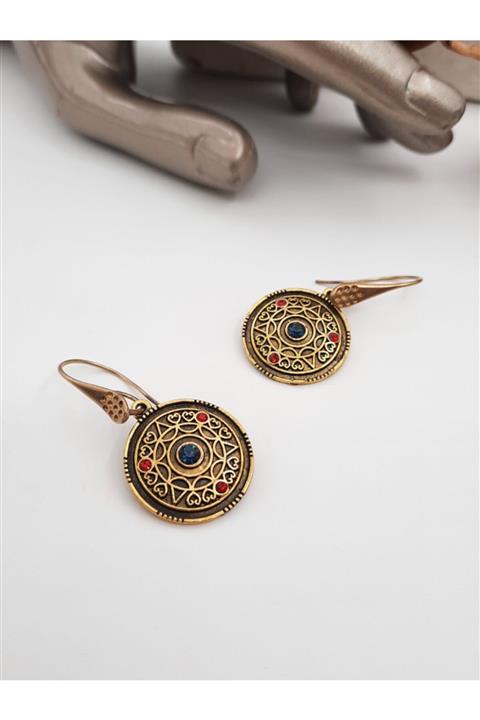 embaaksesuar El Yapımı Otantik Bohem Hint Küpe