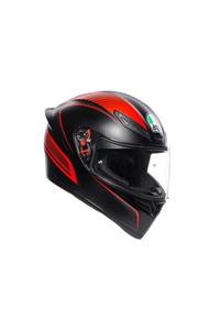 AGV K1 Multi Warm Up Matt Black Red Kapalı Kask