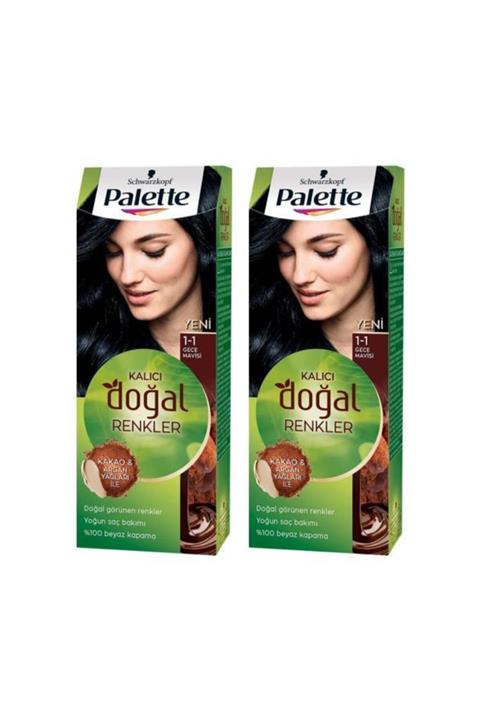 PALETTE NATURAL COLORS Kalıcı Doğal Renkler 1-1 Gece Mavisi X 2 Adet