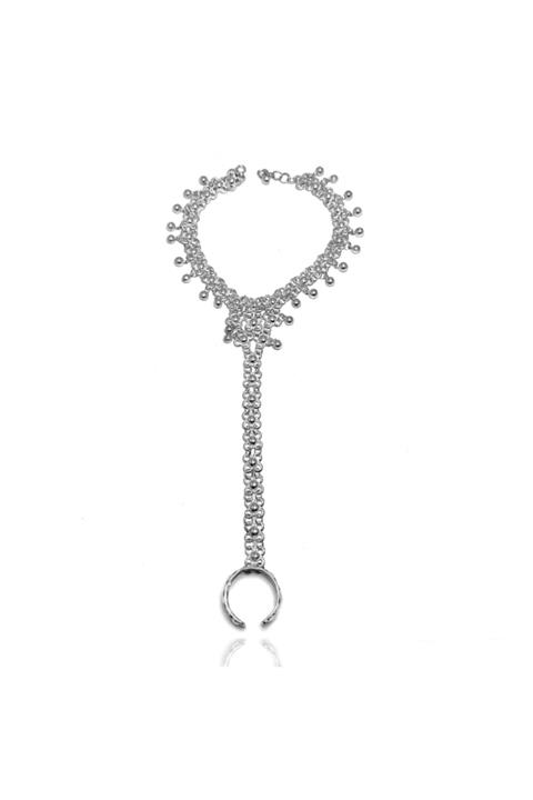 Midyat Nurtaş Gümüş Kişniş Model Telkari Şahmeran Gümüş Bileklik