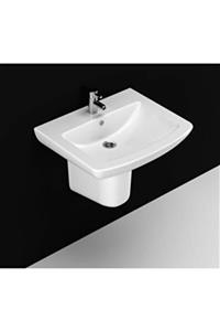 ALVİT 50x60 Gideros Lavabo + Yarım Ayak