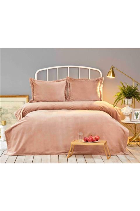Karaca Home Gabriel Pudra Tek Kişilik Soft Yatak Örtüsü Seti