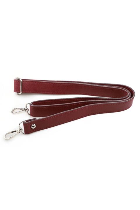 Simisso Suni Deri Çanta Uzatma Sapı | Bordo