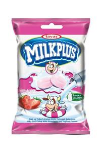 TAYAŞ Milkplus Çilekli & Yoğurt Aromalı Sütlü Yumuşak Şeker 80 Gr.