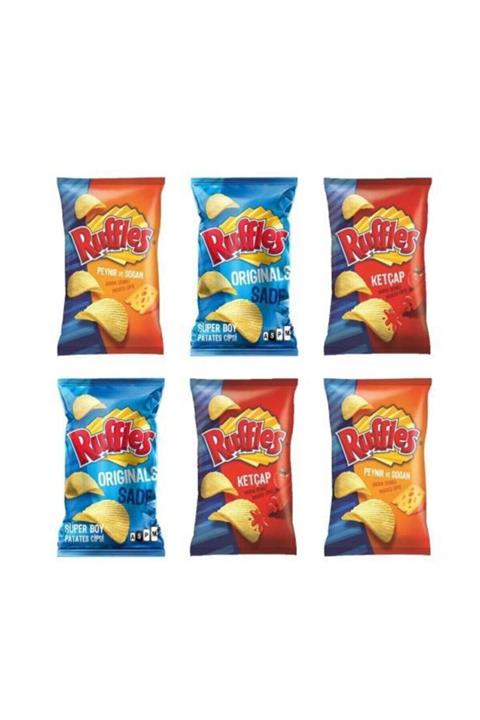 Ruffles Ketçap-peynir,soğan-sade Karışık Grup Cips 98 Gr X 6 Ad