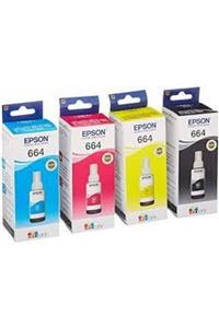 EPSON T664 4'lü Orjinal Mürekkep Takımı t6641 t6642 t6643 t6644 70ml x4