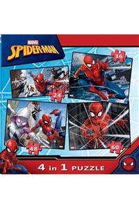 Trio Puzzle 24-36-48-60 Parça Spiderman 4 In 1