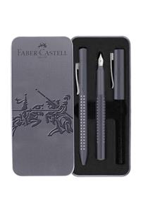 Faber Castell Faber-castell Grip 2010 Dolma + Tükenmez Kalem Set Dapple Gray Rengi