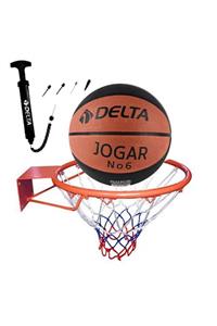 Delta Basketbol Çemberi No6 Jogar Basketbol Topu Basketbol Filesi Top Pompası Seti