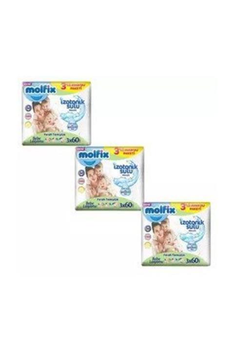 Molfix Izotonik Sulu Ferah Temizlik Islak Mendil 3 X 60 X 3 Paket
