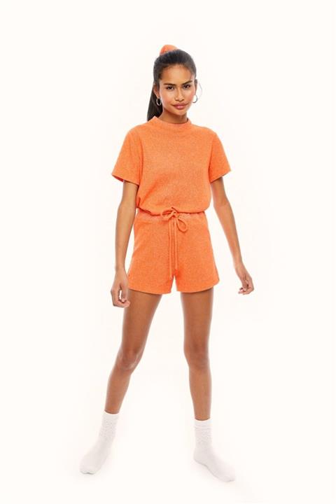 Naia İstanbul Kadın Turuncu Blıss Triko Şort