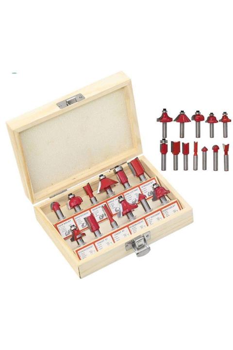 TopShop Th03038 12 Parça Ahşap Freze Uç Seti 6mm Sap