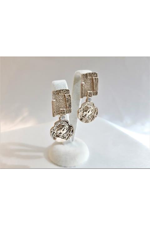 TÜKKAN ACCESSORİES Gold Kaplama Plaka Küpe