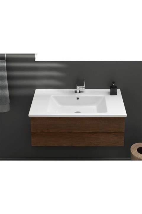 TURKUAZ Dolap Uyumlu Etajerli Lavabo, Arte, 85 Cm