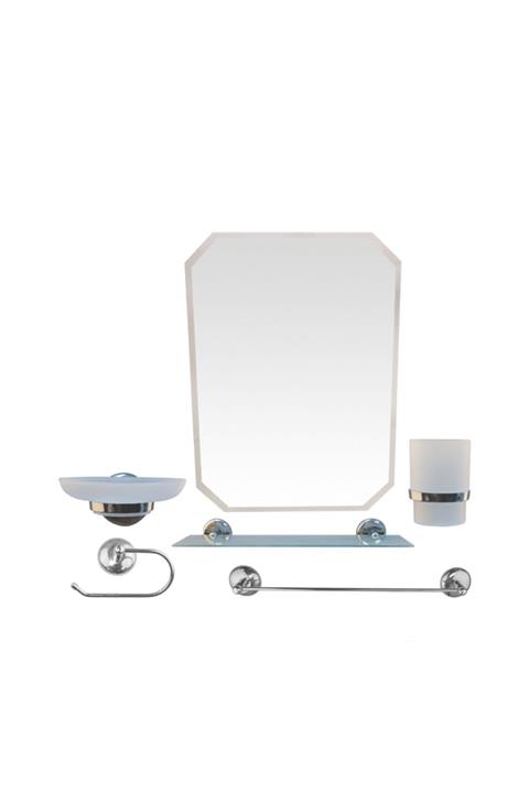 ARÇE BANYO 6 Parça Ayna Takımı Krom Köşeli