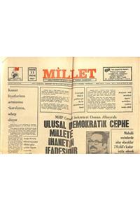 Gökçe Koleksiyon Millet Gazetesi 22 Ağustos 1977