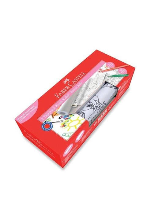 Faber Castell Fc Baskılı Yapışkanlı Resim Kağıdı & Keçeli Kalem Seti - Kız/