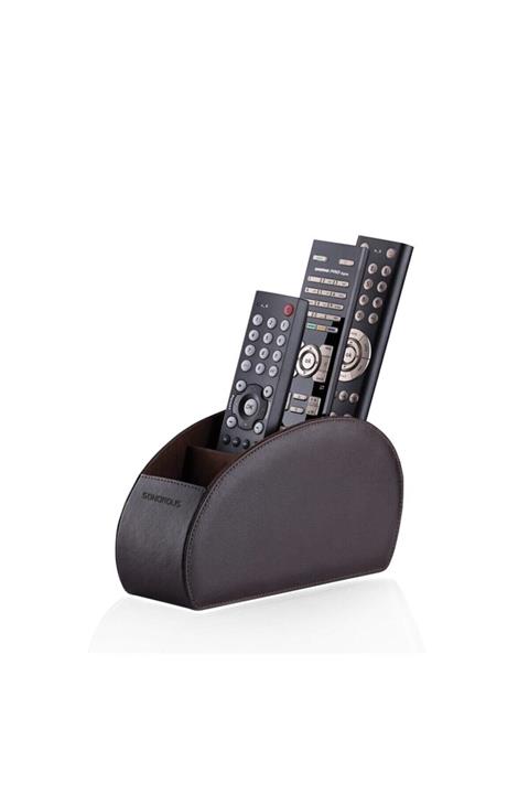 Sonorous 5 Gözlü Deri Kumandalık Standı Kahverengi
