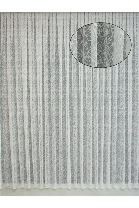 ÖZ FURKAN 2021 Yeni Sezon Dal Desen Tül Perde 1/3 Sık Pile