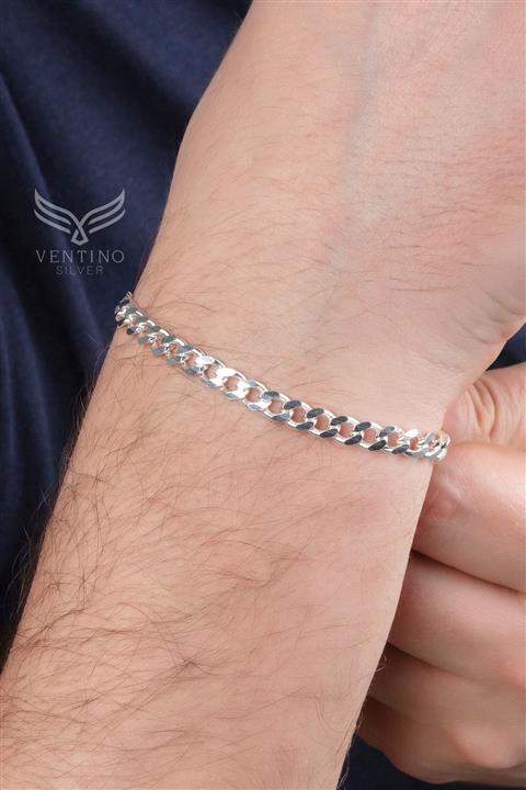 Ventino Silver Gurmet Gümüş Erkek Zincir Bileklik Veb-5017