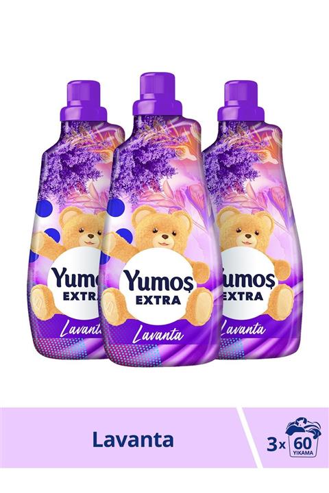 Yumoş Extra Lavanta Konsantre Çamaşır Yumuşatıcı 60 Yıkama 3'lü Paket 1140 ml