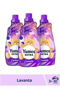 Yumoş Extra Lavanta Konsantre Çamaşır Yumuşatıcı 60 Yıkama 3'lü Paket 1140 ml