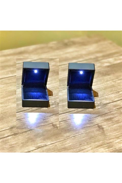 Hdy HM Siyah Led Işıklı Yüzük Ve Alyans Kutusu