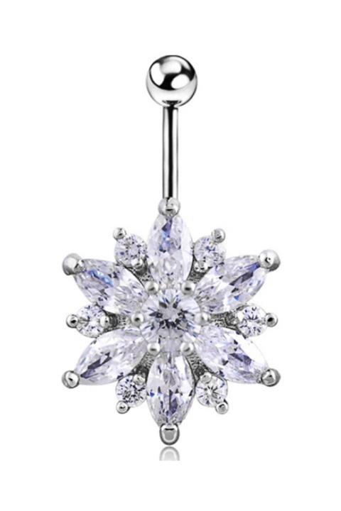 AyçaSilver Kar Tanesi Göbek Piercing