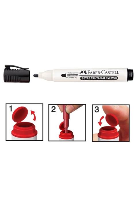 Faber Castell Beyaz Tahta Kalemi Siyah Doldurulabilir