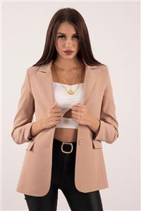 Feminist Camel Vatkalı Kadın Blazer Ceket 0105110