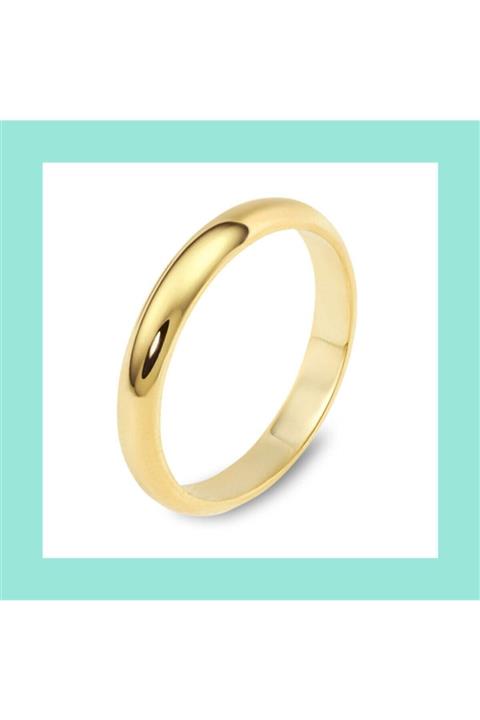 KARAOĞLU KUYUMCULUK Altın Düz Bombeli Alyans 14 Ayar