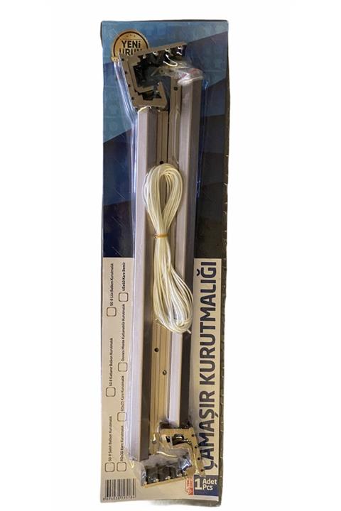 MK YAPI MARKET Balkon Çamaşır Askılığı Alüminyum Çamaşır Kurutmalığı Kare 60x25 Bronz