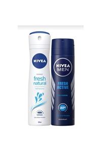 Nivea Fresh Deodorant Kadın - Erkek 2'li Set