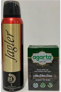 Jagler Erkek Deodorant Alana Agarta Ardıç Katran Sabun 150 Gr 150 ml