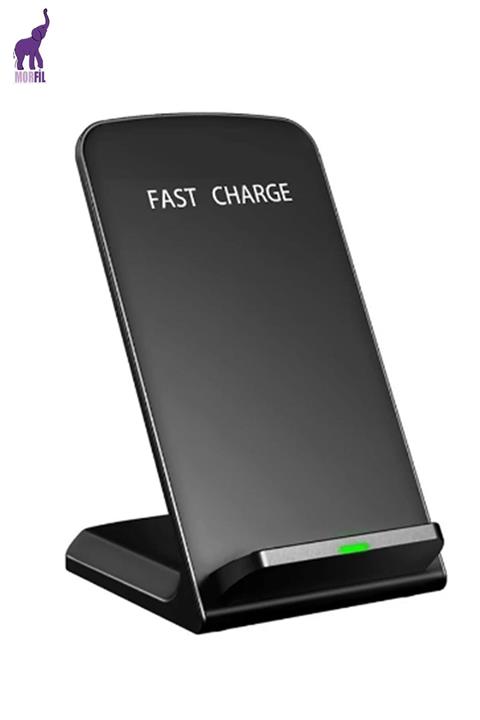 zore Siyah Universal Kablosuz Hızlı Şarj Standı-ıphone-samsung Uyumlu