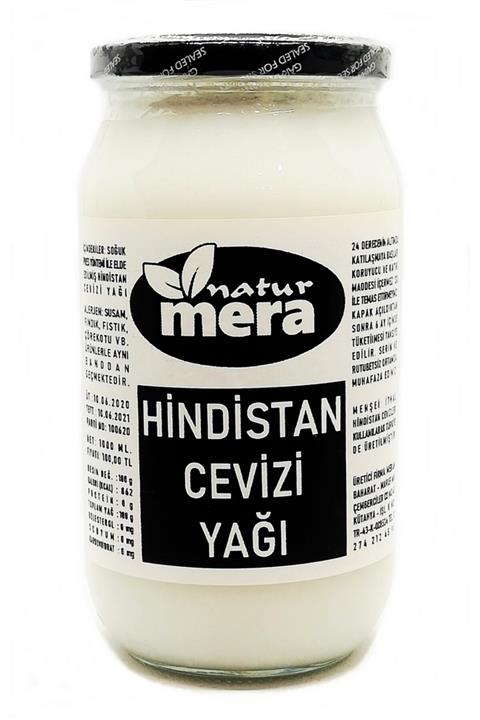 naturmera HİNDİSTAN CEVİZİ YAĞI 1000 ML ( 1 LT ) SOĞUK PRES