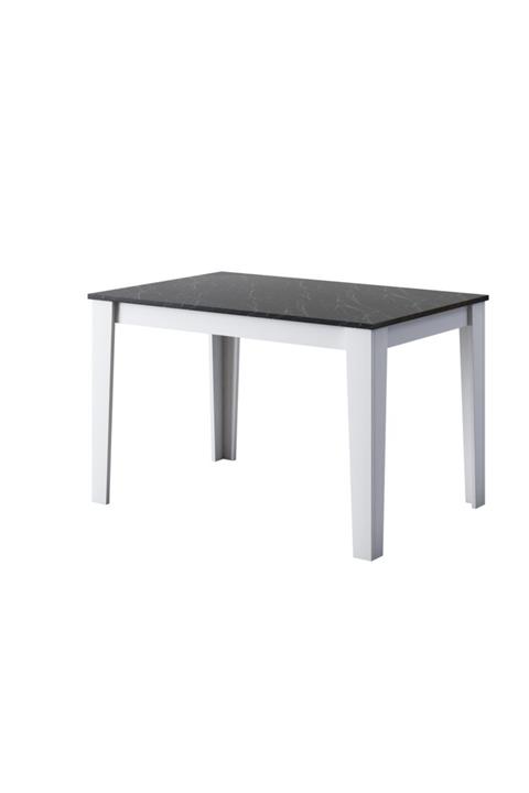 Rani Mobilya Rani T1 Mutfak Masası 110 Cm Mermer Desenli - Beyaz M1