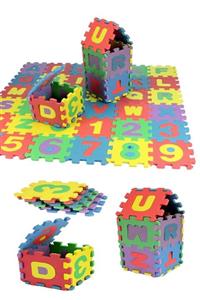 RoseRoi Eva Puzzle Mats Sünger Puzzle Harfli Rakamlı 36 Parça Eğitici Oyuncak