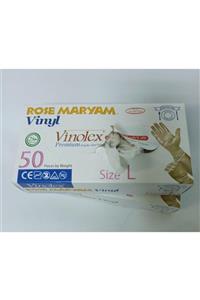 MİBES Cerrahi Pudrasız Vinil Eldiven 50 Li Medium-large