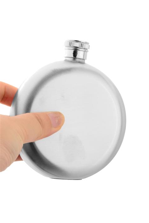 sendealgelsin Yuvarlak Tip 8 Oz Paslanmaz Çelik Cep Matarası Kamp Şişesi