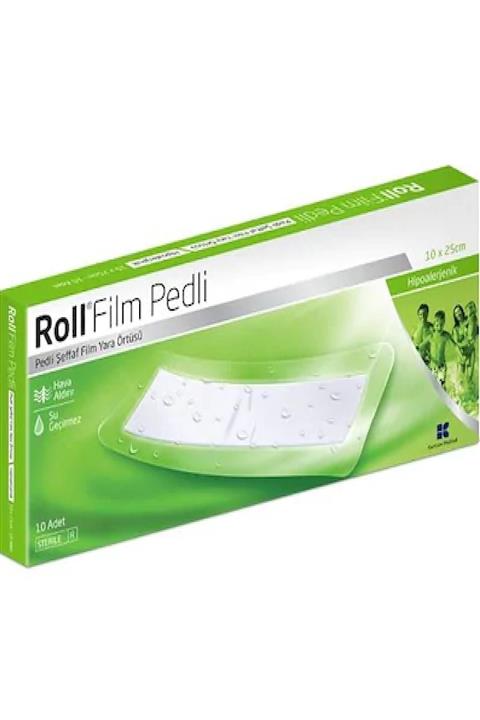 Roll Film Pedli 10x25 Cm Steril Pedli Film Yara Örtüsü (kutudan 3 Adet Gönderilir)