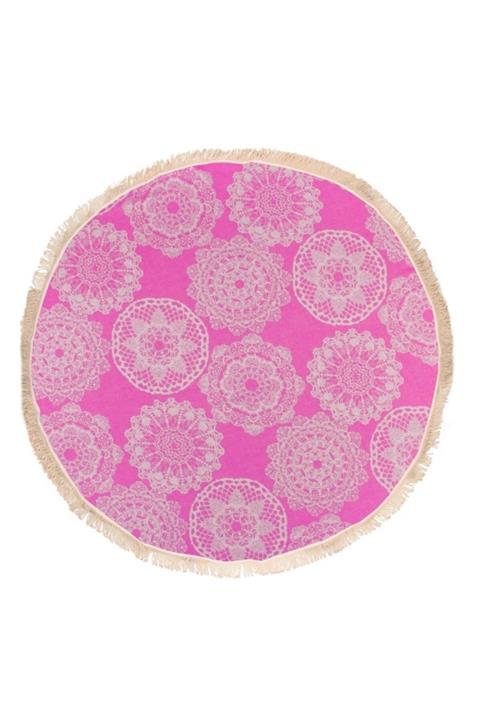 Begonville Lace Pembe Yuvarlak Peştemal