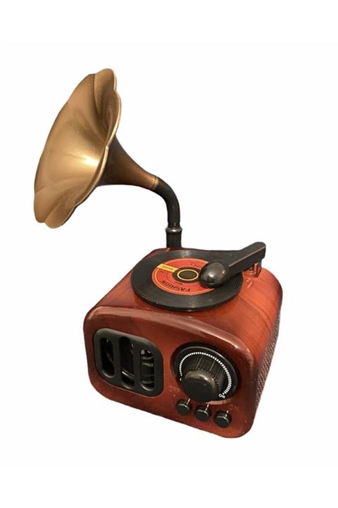 Ascellus Kurmalı Gramafon Müzik Kutusu