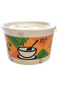 Niceplast Karton Çorba Kasesi 16 Oz + Kapak Orega 25 li 1 Pk