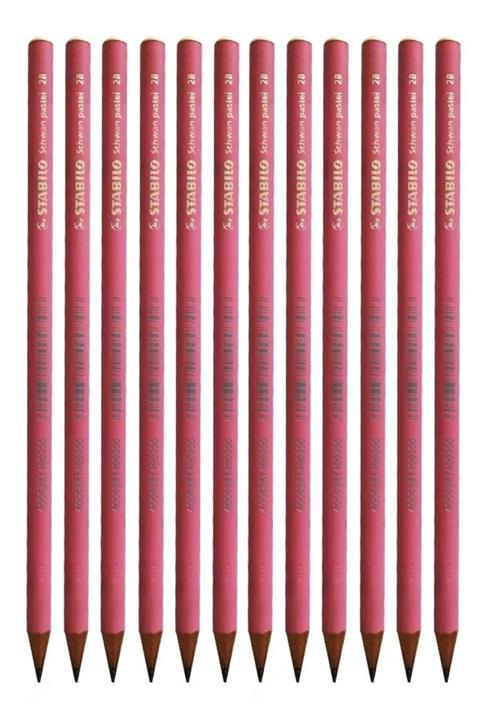 Stabilo Schwan Pastel Gül Yuvarlak Kurşun Kalem 12 Adet