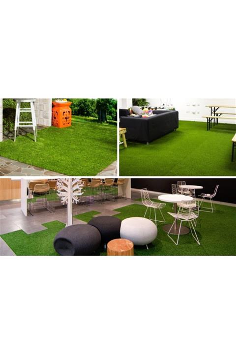 Evim Yeşil Otlu Çim Halı 40 Mm 6 Metre Kare