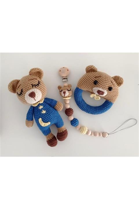 OYUNCAKPARK Iyi Geceler Ayıcık Set Amigurumi Organik Oyuncak